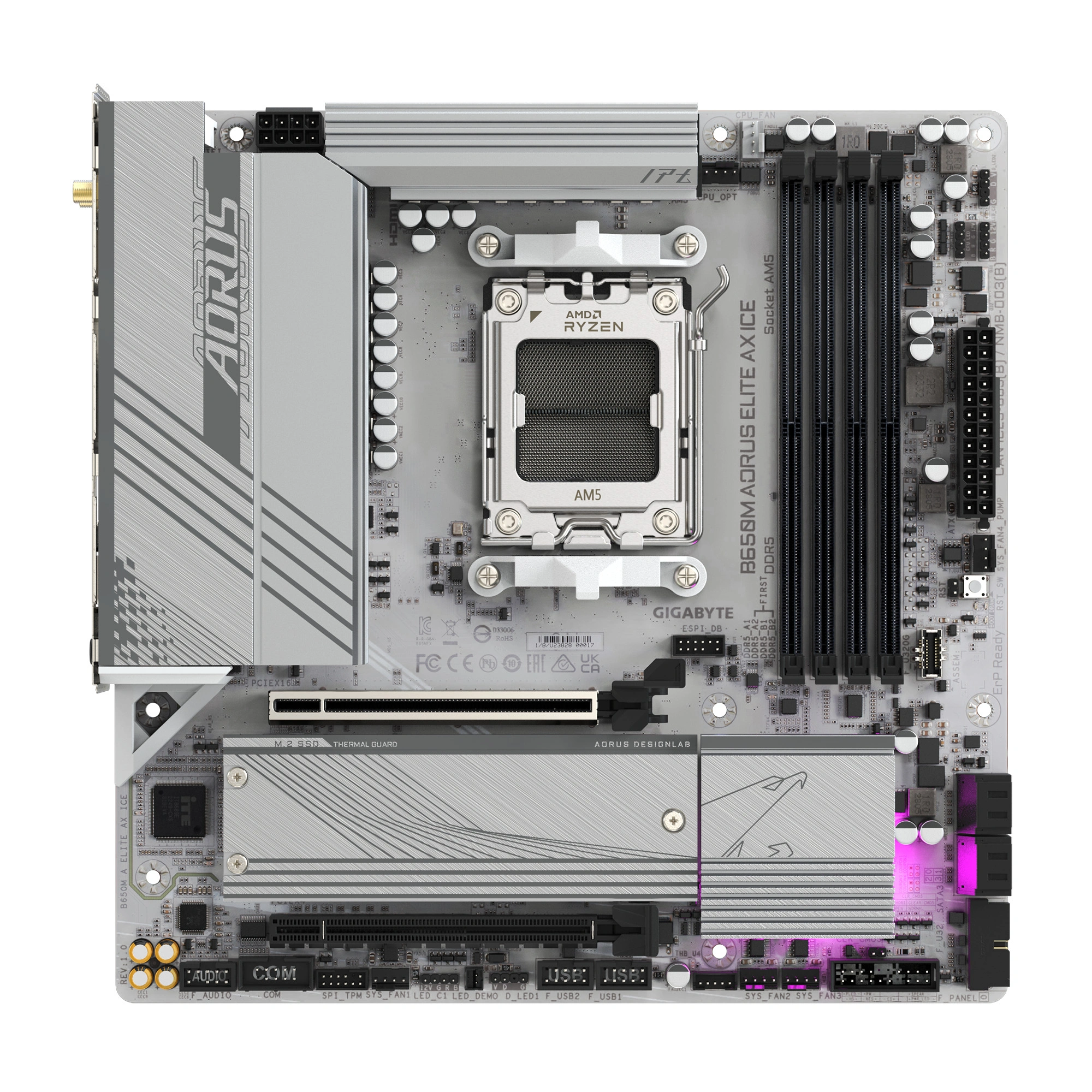 CM AMD GIGABYTE B650M AORUS ELITE AX ICE WHITE DDR5